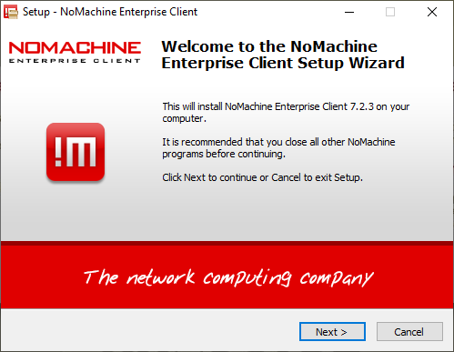 NoMachine Installer Window