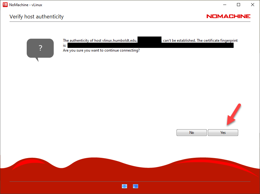 NoMachine - Verify host authenticity