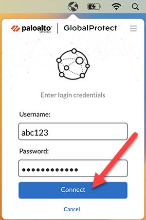 Enter CalPoly Humboldt computer credentials and connect
