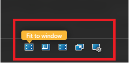 Select fit to window button