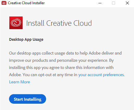 creative cloud default install location