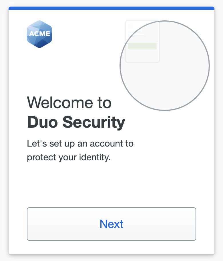 Duo prompt asking new user to enroll